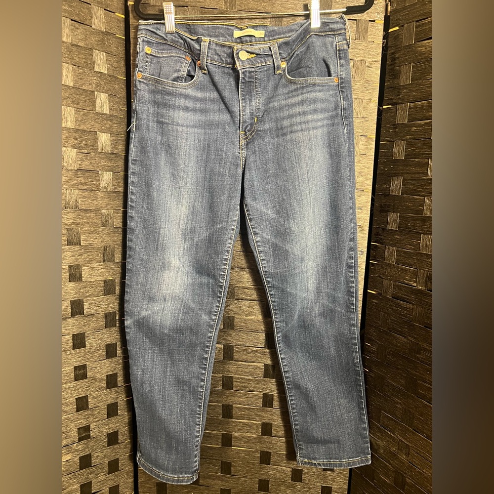 Levi Boyfriend Jeans in Dark Blue